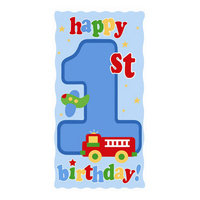1st Birthday Party Supplies Fun at One Boy Door Banner