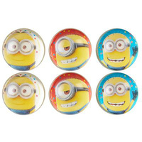 Despicable Me Party Supplies - Minion Bounce Balls 6 Pack