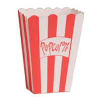 Circus Time Striped Small Popcorn Boxes 8 Pack