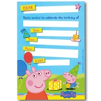 Peppa Pig Party Supplies - Invites 8 Pack