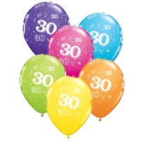 30th Birthday Party Supplies - 30th Birthday Confetti Balloons