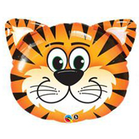 Safari Jungle Party Supplies - Tiger Foil Balloon 35cm Approx.