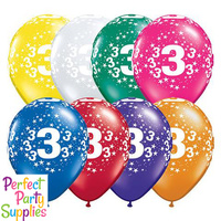 3rd Birthday Star Balloons