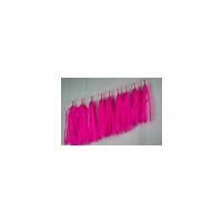 Pink Party Supplies - Balloon Tassels Paper 9 Pack Pink
