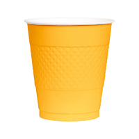 Sunshine Yellow Party Supplies Sunshine Yellow Plastic Cups 20 Pack 