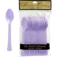 Lavender Purple Party Supplies Plastic Spoons Pack of 20