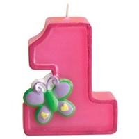 1st Birthday Girl Party Supplies - Fun at One Girl Candle