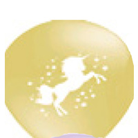 Unicorn Sparkle & Stars Metallic Gold Balloons 28cm Approx.