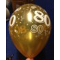 80th Birthday Party Supplies - 80th Birthday Balloons Gold