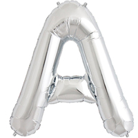 Silver Foil Large Letter Balloons 86cm Approx