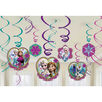 Disney Frozen Hanging Swirls Decorations 12 pieces