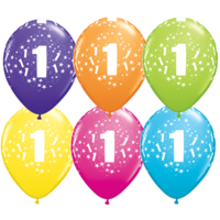 1st Birthday Star Age Balloons - Tropical
