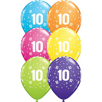 10th Birthday Star Age Balloons [ Colour: Red ]