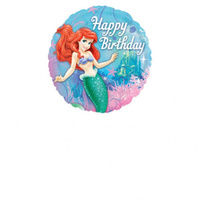 Little Mermaid Happy Birthday Foil Balloon