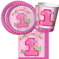 1st Birthday Party Supplies Fun At One Girl Party Pack 16 Guests