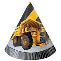 Construction Zone Party Hats 8 Pack
