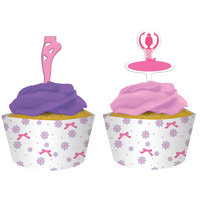 Ballerina Princess Cupcake Decorations Wrapper With Topper