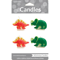 Dinosaur Candles 4 Pack