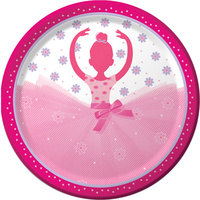 Ballerina Princess Dinner Plates 8 Pack