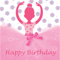 Ballerina Princess Lunch Napkin 16 Pack