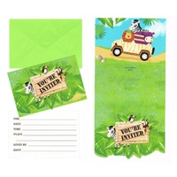 Jungle Safari Adventure Invites 8 Pack 