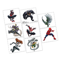 Spiderman Party Supplies Spiderman Tattoos 1 sheet with 8 perforated Squares