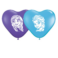 Frozen Party Supplies - Anna & Elsa 2 Pack Heart Shaped Mini Balloons