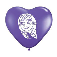 Frozen Party Supplies - Anna & Elsa 2 Pack Heart Shaped Mini Balloons [Size or Type: Anna 2 Pack Purple Balloons]