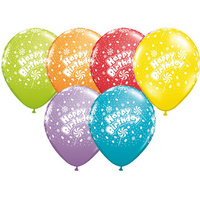 Happy Birthday Candy Around Latex Balloons 