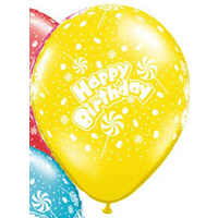 Happy Birthday Candy Around 28cm Yellow