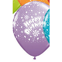 Happy Birthday Candy Around 28cm Purple
