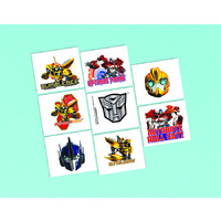 Transformers Party Supplies Tattoos - 1 Perforated Sheet Containing 8 Tattoos