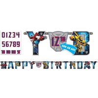 Transformers Party Supplies - Jumbo Add an Age Letter Banner