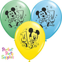 Mickey Mouse 1st Birthday Party Supplies - Balloons