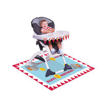 Circus Time 1st Birthday High Chair Kit
