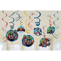 Avengers Swirl Decorations 12 Pack