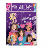 My Little Pony Party Supplies Scene Setter Backdrop 5 Piece with 12 Photo Props