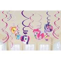 My Little Pony Party Supplies - Hanging Swirl Decorations 12 pack