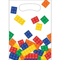 Building Block Party Supplies Loot Bags 8 Pack