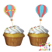 Hot Air Balloon Up Up Away Cupcake Decorations