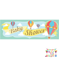 Hot Air Balloon Up Up Away Baby Shower Banner