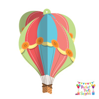  Hot Air Balloon Up Up Away Hanging Decoration