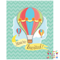 Hot Air Balloon Invitations 8 Pack