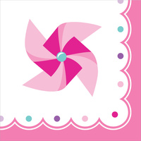 Turning One Girl Party Supplies -Beverage Napkin