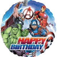 Avengers Happy Birthday Round  43cm balloon