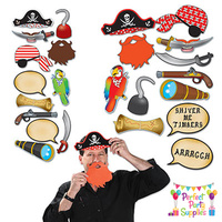 Pirate Photo Booth Props 12 Pack