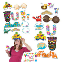 Luau Hawaiian Photo Booth Props 12 Pack