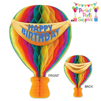 Hot Air Balloon Happy Birthday Hanging Decoration