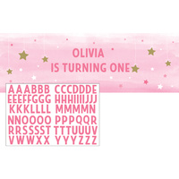 Twinkle Twinkle Little Star 1st Birthday Girl Giant Personalised Banner