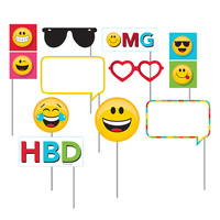 Show Your Emojions Emoji Photo Booth Props 10 Pack